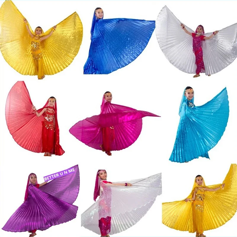 Новое поступление Детские крылья для танца живота из полиэстера 8 видов цветов