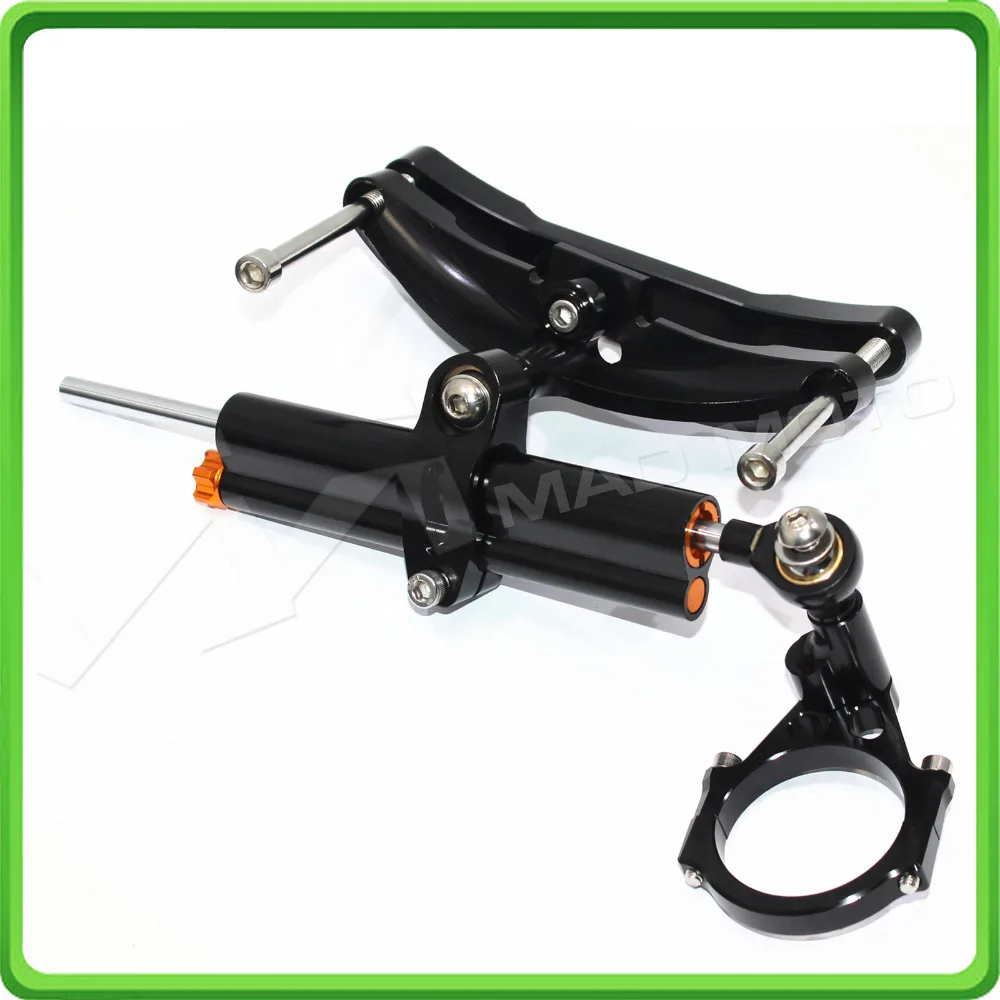 Для Yamaha FZ1 Fazer 2006 2007 2008 2009 2010 2011 2012 2013 рулевой демпфер& Кронштейн Комплект черного цвета