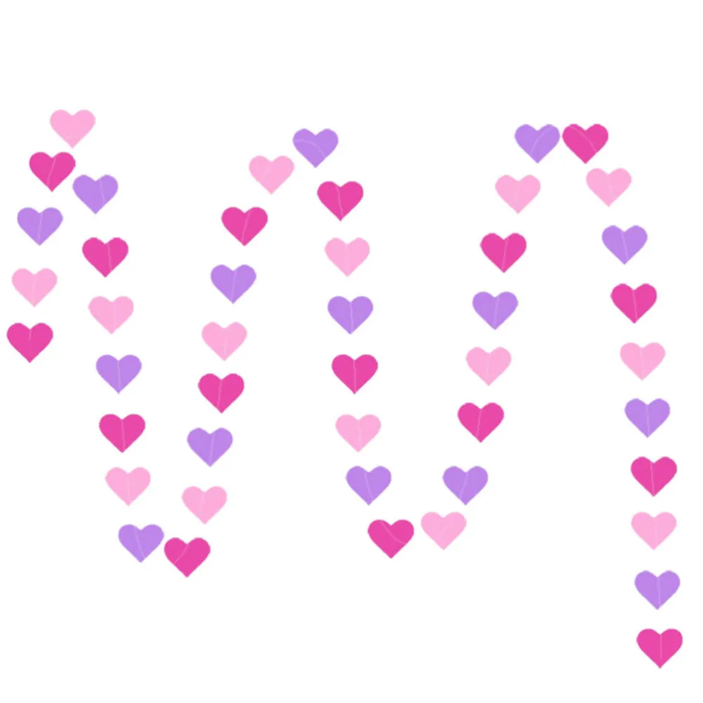 4 м красочная гирлянда из бумаги с сердцами детская игрушка в ванную для детей