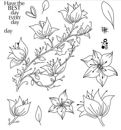 Цветочный прозрачный силиконовый штамп печать DIY Скрапбукинг Фотоальбом A0717 | Дом