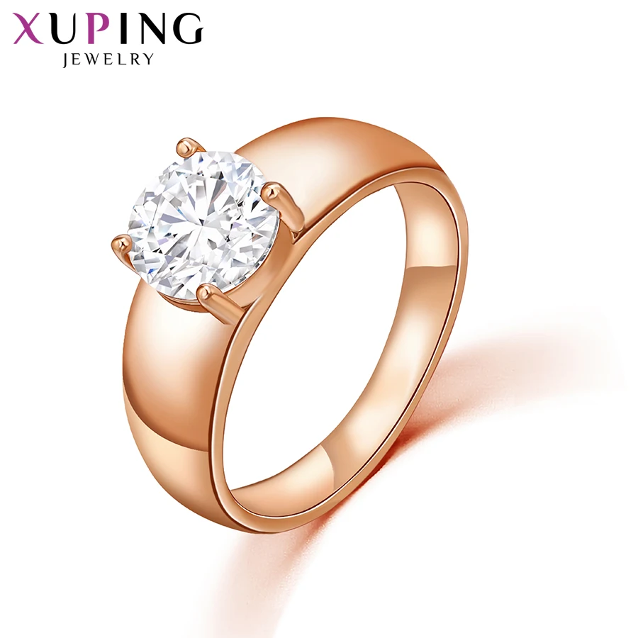

Xuping Fashion Jewelry Female Ring Unique Beautiful Rose Gold Color Plated Rings For Women Valentine's Day Gifts 12838