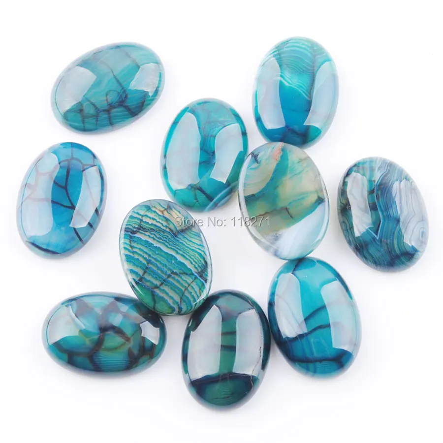 

WOJIAER Natural Dragon Agates 18x25x7mm Stone No Drilled Hole Oval Cabochon CAB Bead for Men DIY Handcrafted Jewelry 10P PU8084