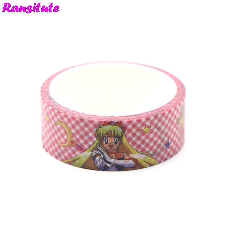 Ransitute R437 розовые стильная футболка с изображением персонажей видеоигр лента Washi