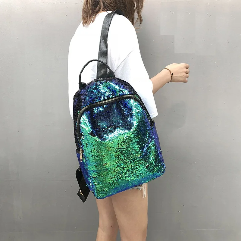 Блестящий женский рюкзак с блестками большая вместительность Mochila Feminina 2021