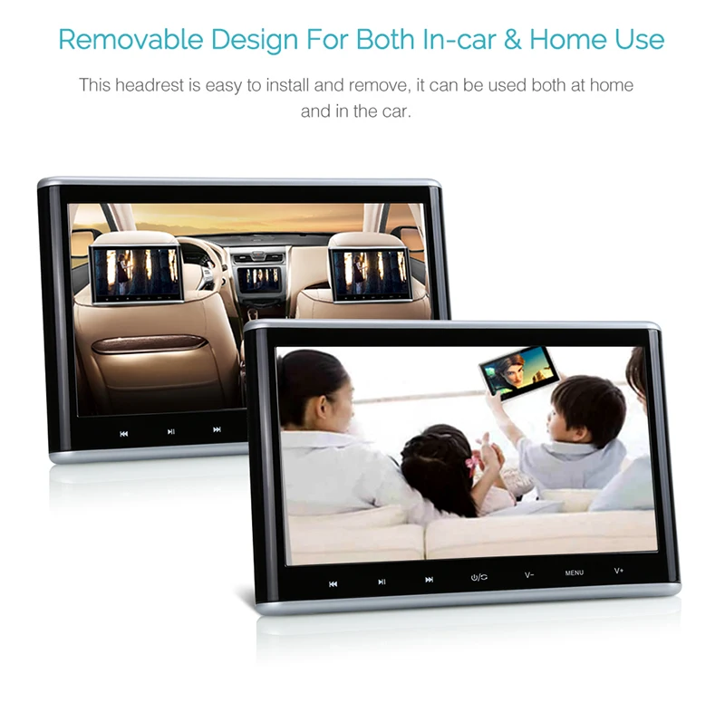 Тыква 2 шт./лот 10 1 ''Автомобильный подголовник dvd-плеер USB/SD/HDMI/IR/FM HD цифровой TFT
