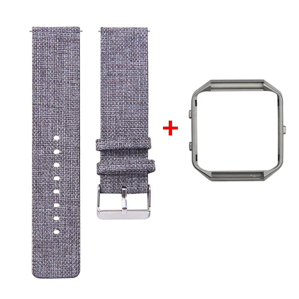 Нейлоновые холщовые ремешки для Fitbit Blaze Replacment, браслет, наручный ремень, подходят для битов, умные часы, ремешки, браслет, металлическая пряжка