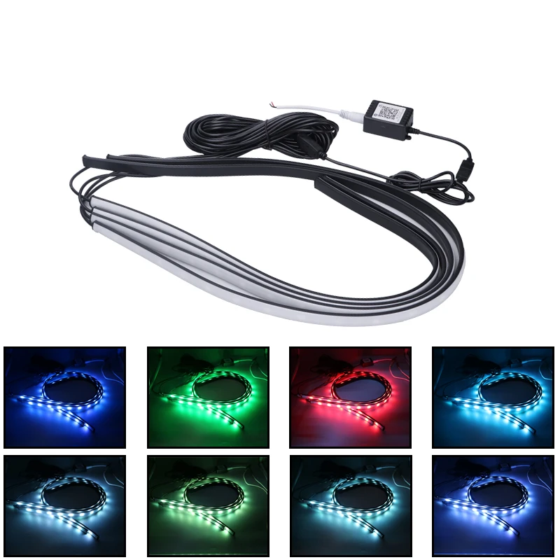 4x RGB светодиодный пульт дистанционного управления автомобильный трубчатый
