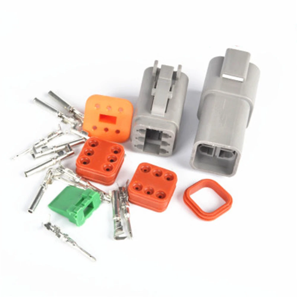 Водонепроницаемый Электрический автомобильный провод 6P контактов 14-18 AWG гнездо и