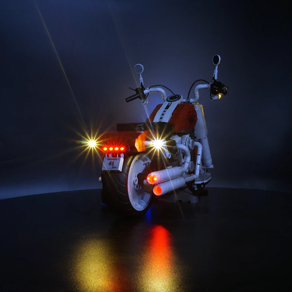 Светодиодный светильник комплект для 10269 Harley Davidson Fat Boy блоки игрушки &quotСделай