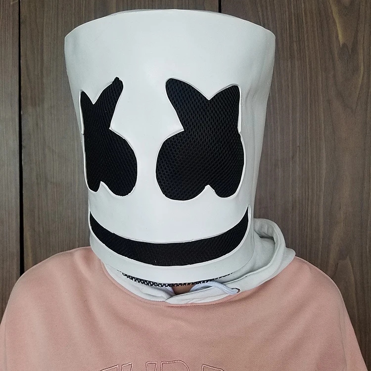 Карнавальный костюм DJ Marshmello карнавальный на все лицо забавные латексные маски