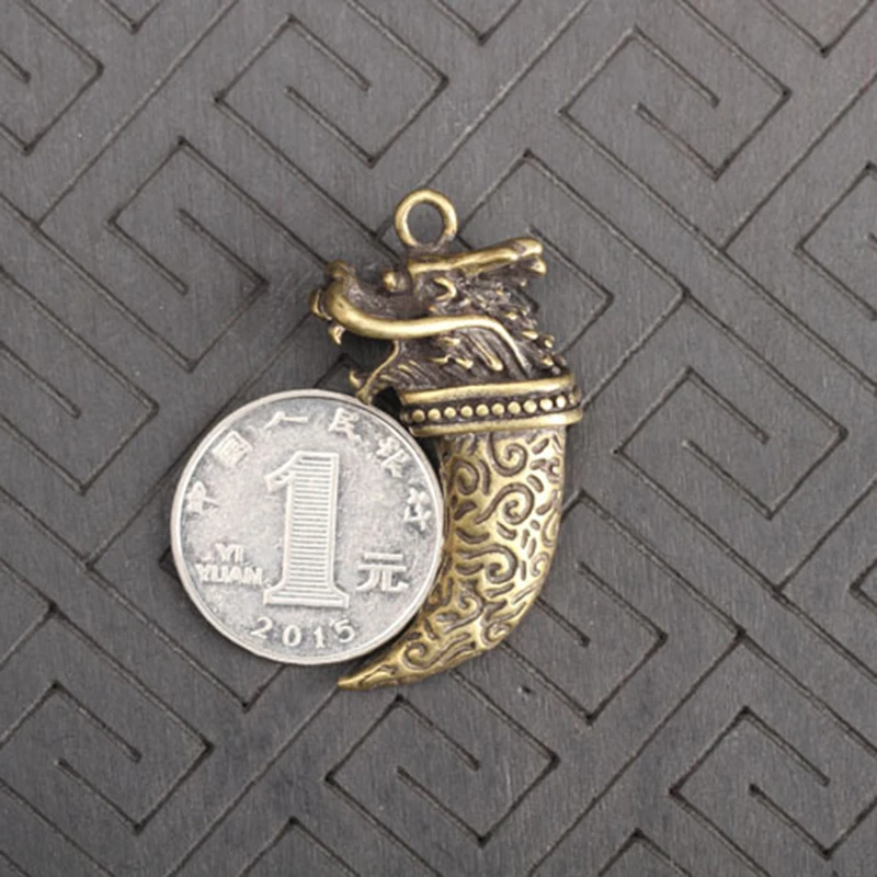 Цепочка для ключей с подвеской в виде головы дракона из античной меди|Брелоки| |