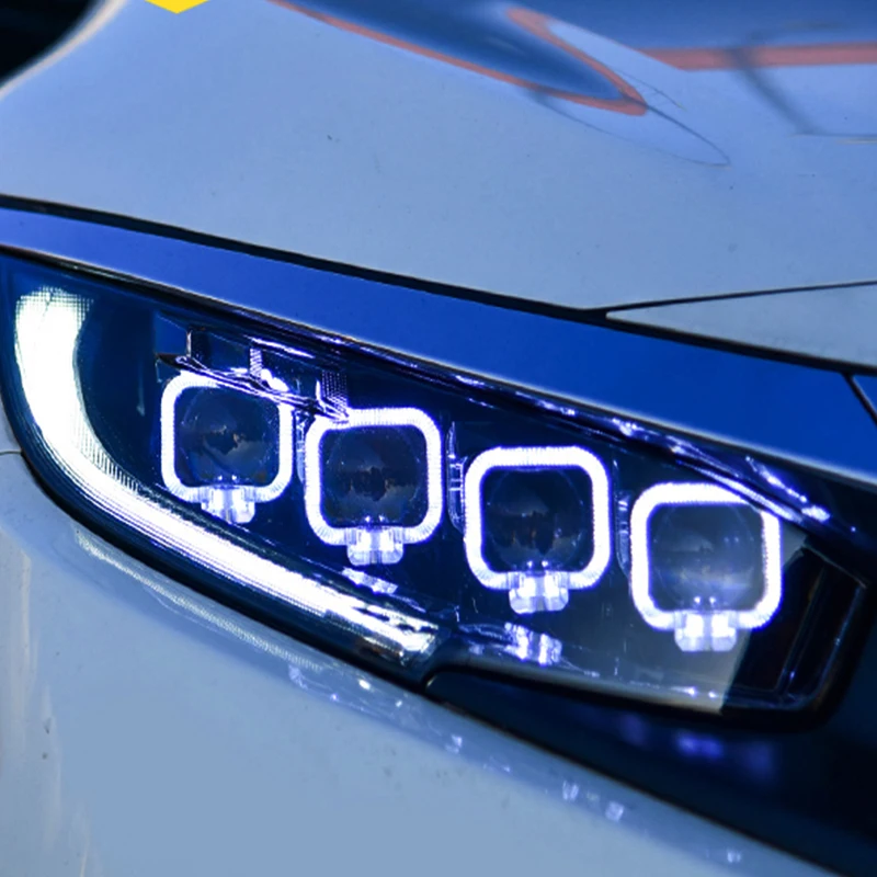 Для Honda Civic головной светильник s в сборе полная СВЕТОДИОДНЫЙ дизайн 2016 2017 год