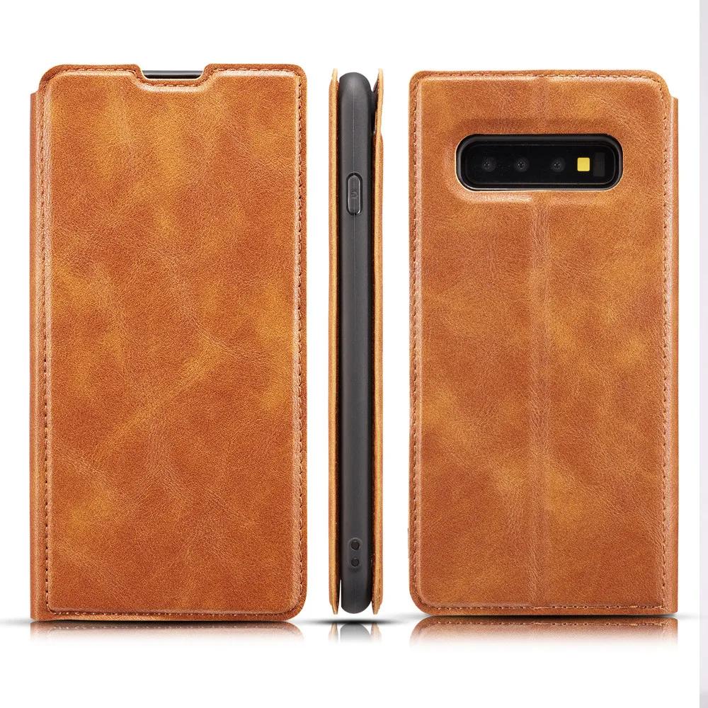 Роскошный кожаный чехол-книжка с магнитным бумажником для samsung Galaxy S10, S9, S8 Plus, S10, 5G, S10E, S7 Edge, 360, полная защита, чехол с подставкой
