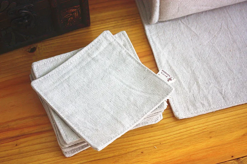 Хлопковая льняная подставка первичных цветов коврики для стола подставки под