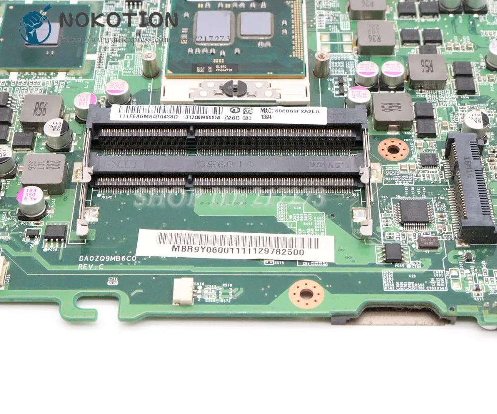 Материнская плата NOKOTION для ноутбука Acer aspire 4738 4738G материнская HM55 UMA DDR3 с