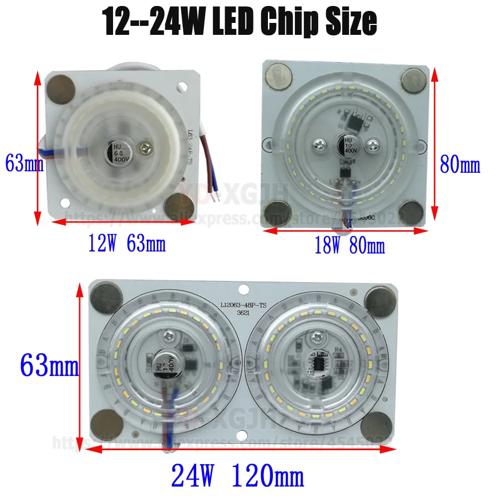 10 шт. источник освещения для Celling лампы AC220V 12W63X63MM Светодиодная панель лампа
