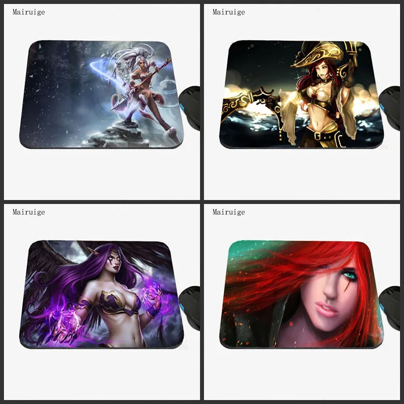 Mairuige Hot Sale League of Legends Sexy Girls Mousepads Computer Gaming Mouse Pad Laptop Mice Play Mat 18*22cm/ 25*29cm | Компьютеры и