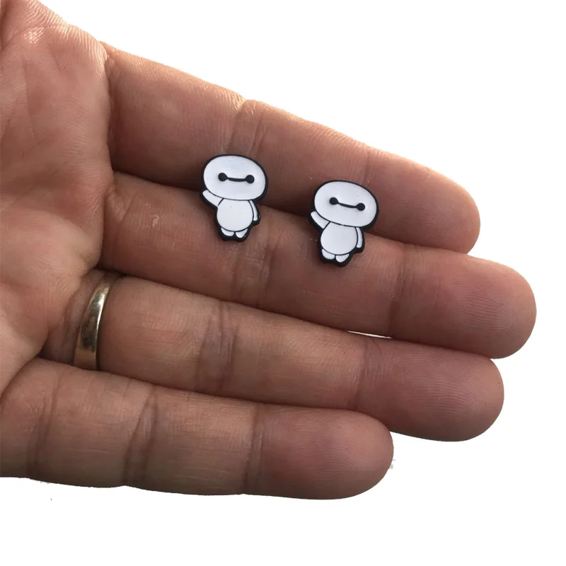 

birthday Gift Enamel Animal Jewelry Lovely Baymax Earrings Women Earing for kids