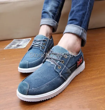 New Fashion 2014 Spring Free Shipping Men's Shoes Jeans Canvas Flats Casual Men Sneakers | Спорт и развлечения