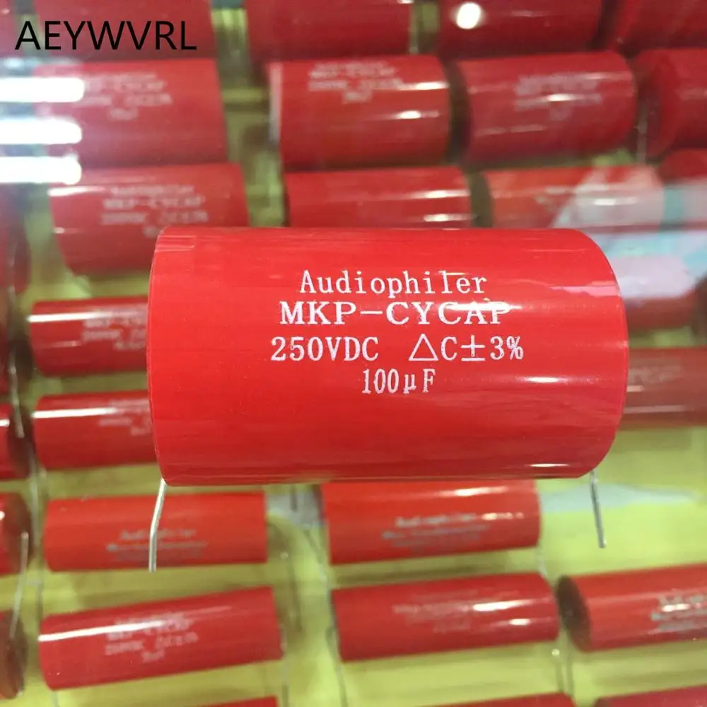 MKP 250V100UF конденсатор Audiophiler 100 мкФ 250V аудио класса осевой Размер: 56 мм * 45
