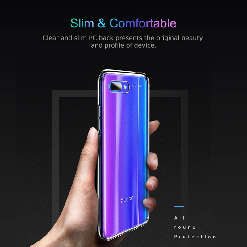 ROCK Slim чехол для телефона huawei Honor 10 ультра тонкий прозрачный мягкий кремний PC TPU