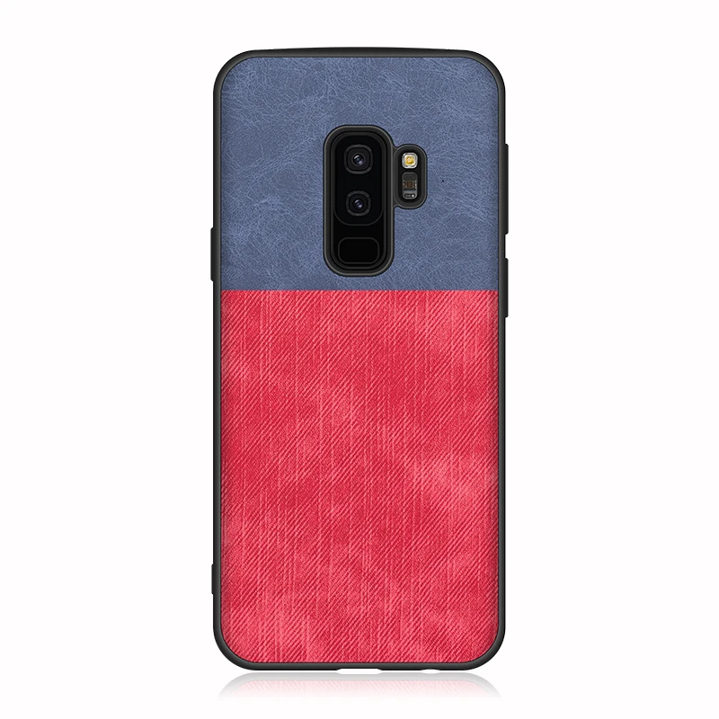 Back Cover For Samsung Galaxy S9 Plus S8 S7 Edge Student Denim Splice Cases Frosted Shockproof Funda |