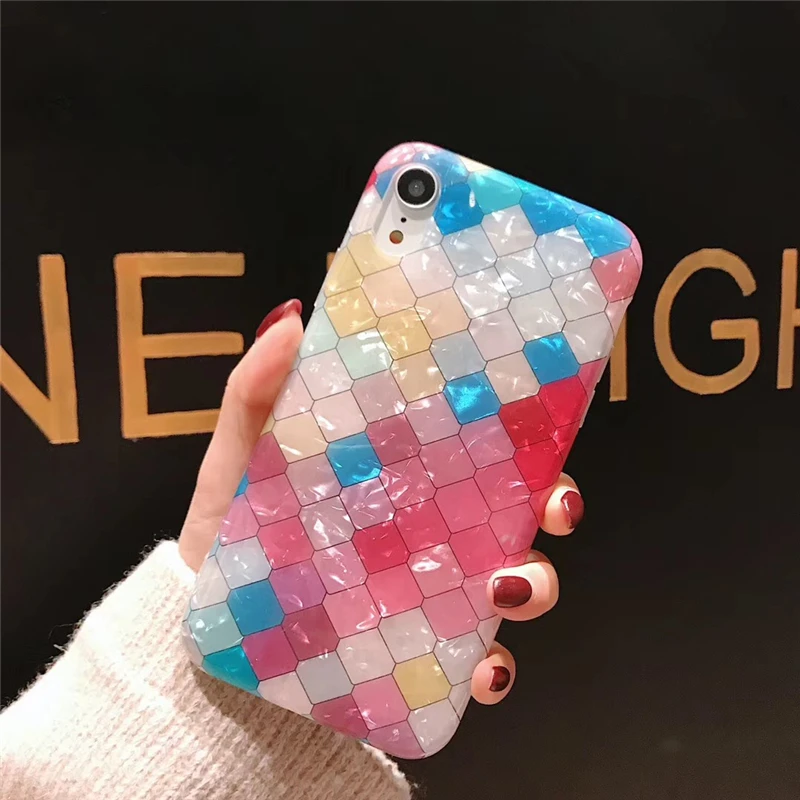 Wixcen розовый чехол для Iphone Xs Max Xr блестящий ТПУ 6s 7 8plus X Мягкая задняя крышка |