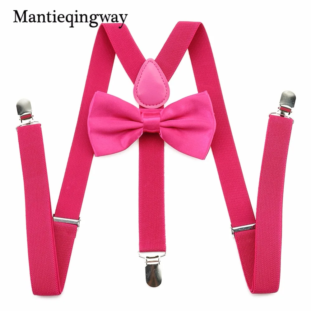 Мужские эластичные галстуки бабочки с подтяжками Mantieqingway 2 5 см 3 зажима на