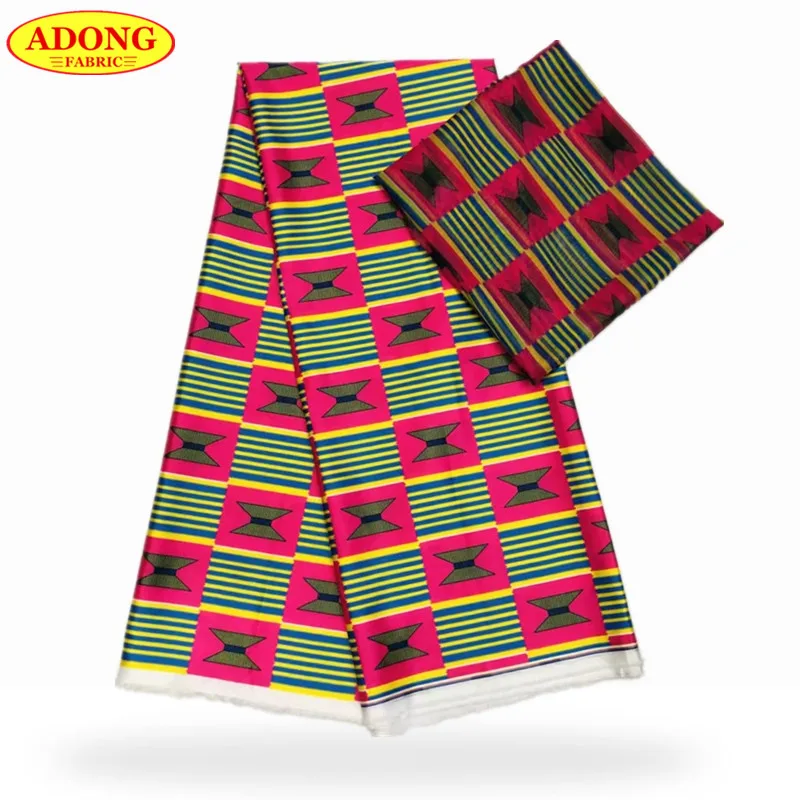 Африканская нигерийская шелковая кружевная ткань с принтами 4 ярдов высокого