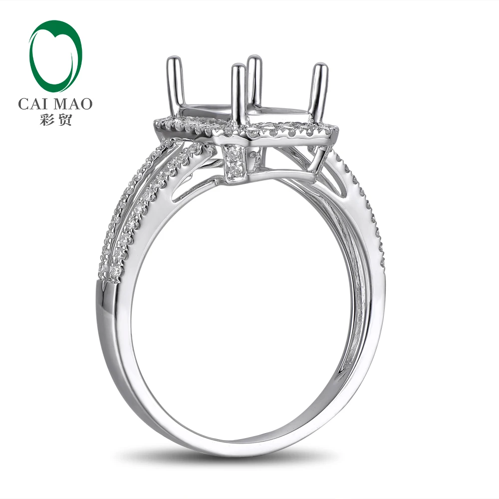 Anniverary 14K белое золото натуральное 0.37ct алмазное обручальное кольцо ювелирное