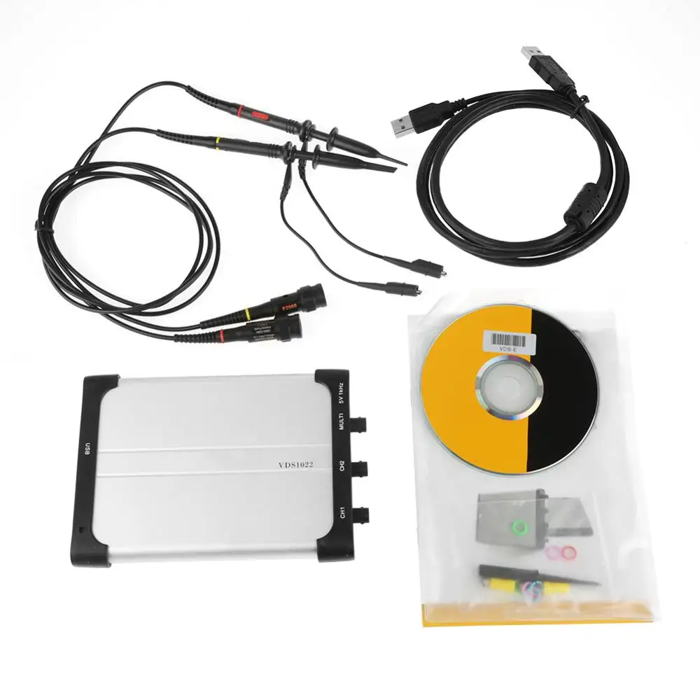 ANENG VDS1022 Virtual USB Oscilloscope 100MSa/S 25M Double Channel PC | Инструменты