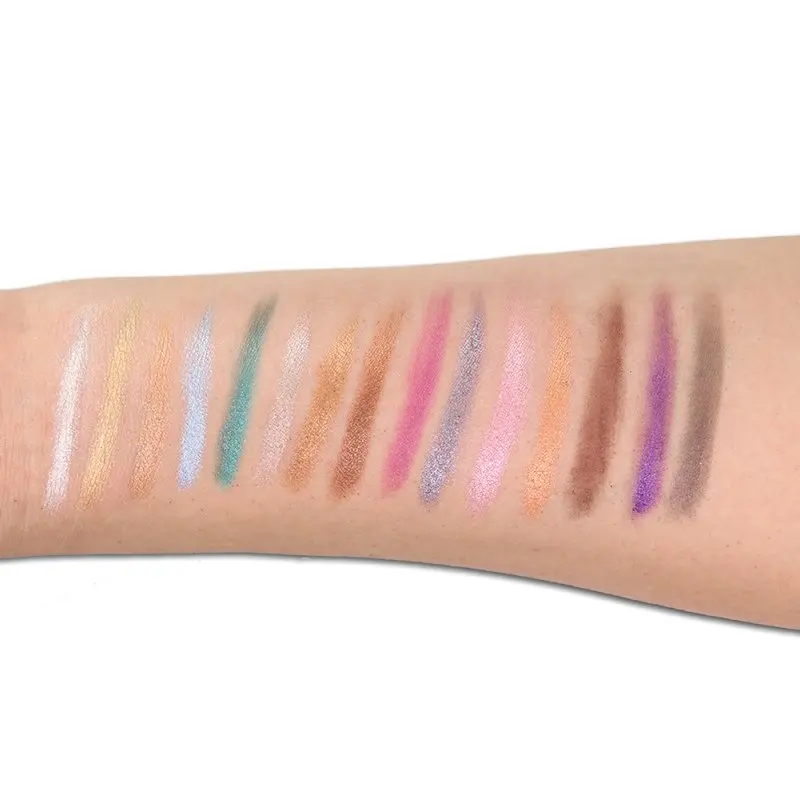 Профессиональная стойкая 15 цветов для макияжа глаз натуральные мерцающие