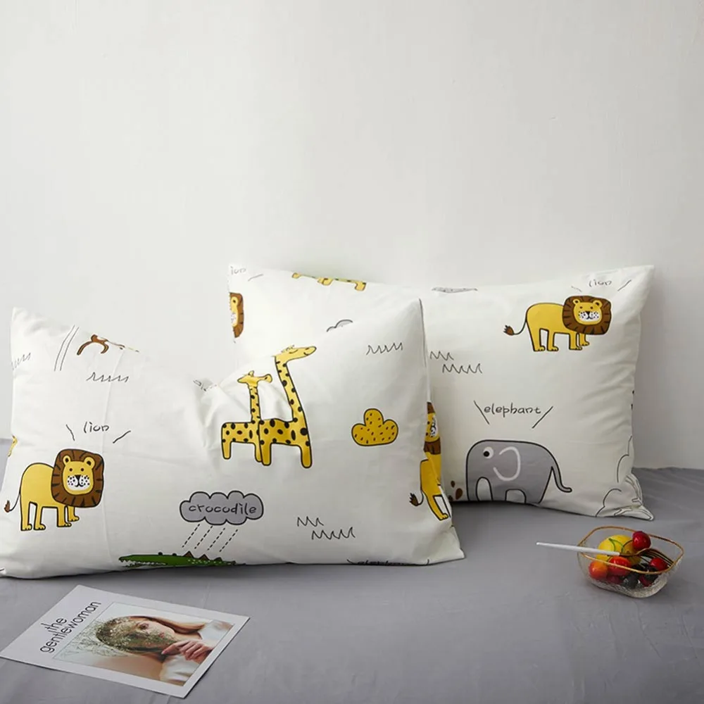 Жираф, лев мультфильм INS 3/4 шт набор постельных принадлежностей Bedlinens Твин queen King настроить Размеры простыня наволочки