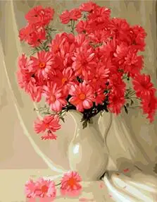 

cioioil-T605 a Bouquet of red gerberas coloring by numbers art canvas painting wall pictures for living room