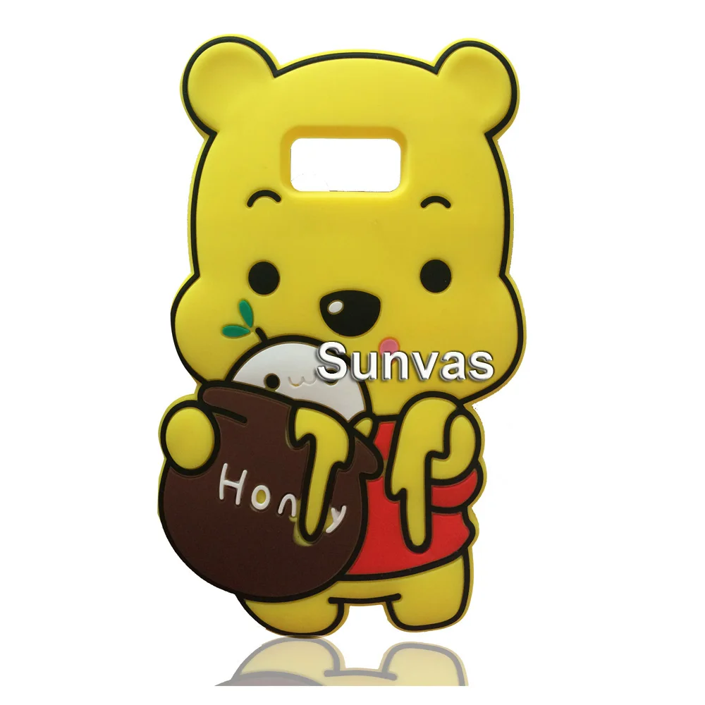 Winnie Bear Для samsung Galaxy Note3 Note4 Note5 3D мультяшный милый мягкий силиконовый чехол-накладка для samsung Galaxy Note 3/4/5 - Цвет: Winnie Bear