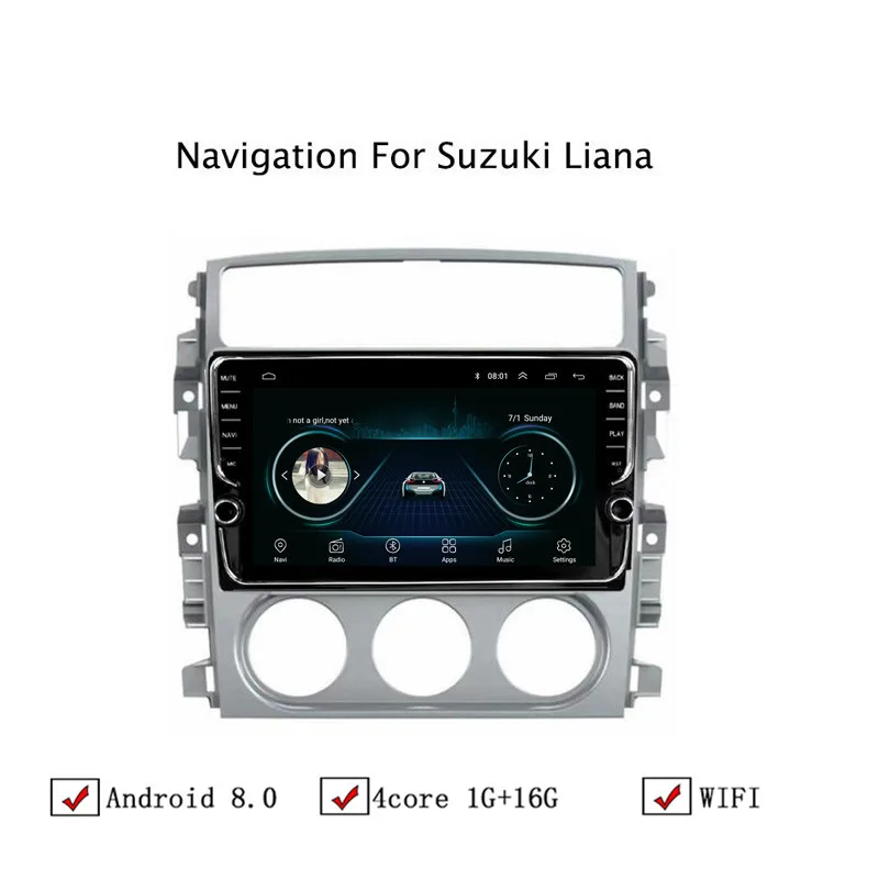 NAVITOPIA 9 дюймов автомобильный мультимедийный плеер Andriod 8 1 gps навигация для Suzuki Liana