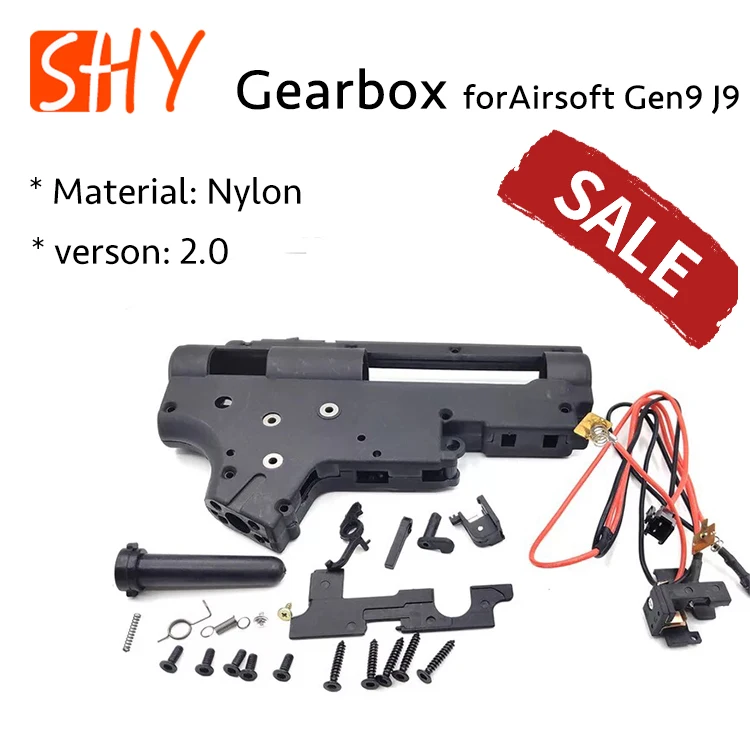 JingMing Gen9 J9 Gen10 J10 водный гель шар бластер Модернизированный нейлон V2 корпус коробки передач с батарейным кабелем переключатель