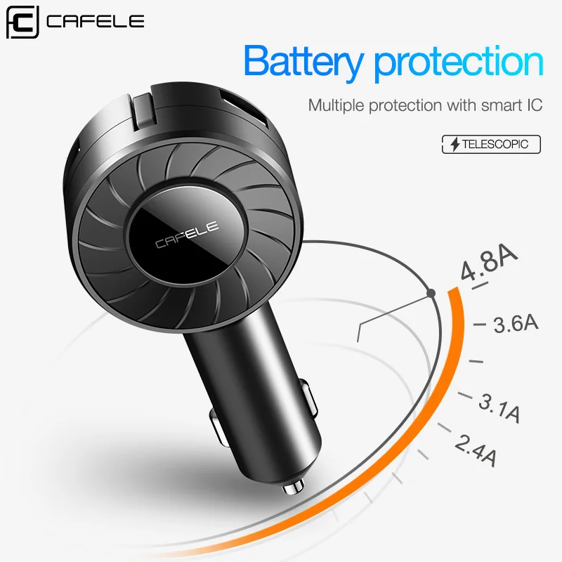 CAFELE двойной зарядное устройство usb Micro USB type C зарядный кабель для iPhone samsung huawei Xiaomi