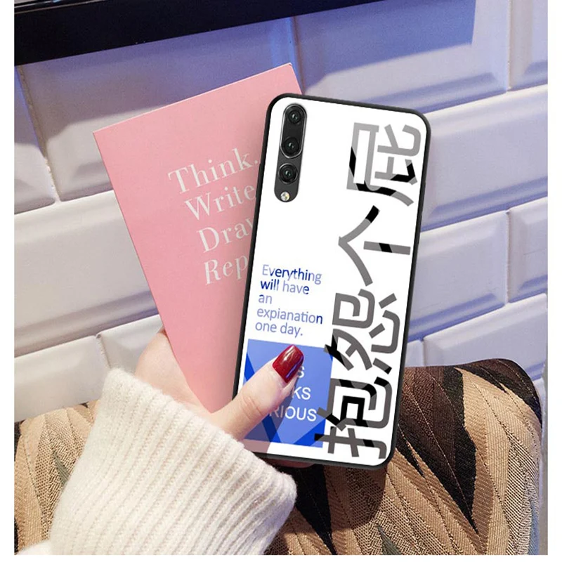 Fashion Tempered Glass Painted Cases For Huawei P20plus Case Back Cover P20 plus P20+ CLT-AL01 Protective Shell |