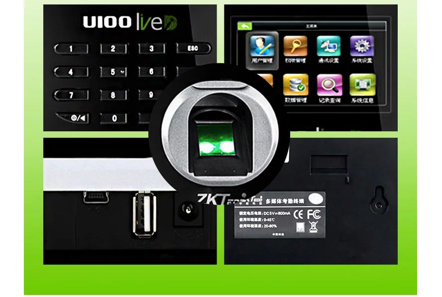 ZK IP65 Водонепроницаемый TF1700 дактилоскопический контроль доступа с RFID кард-ридером TCP/IP биометрический дактилоскопический контроль доступа к двери