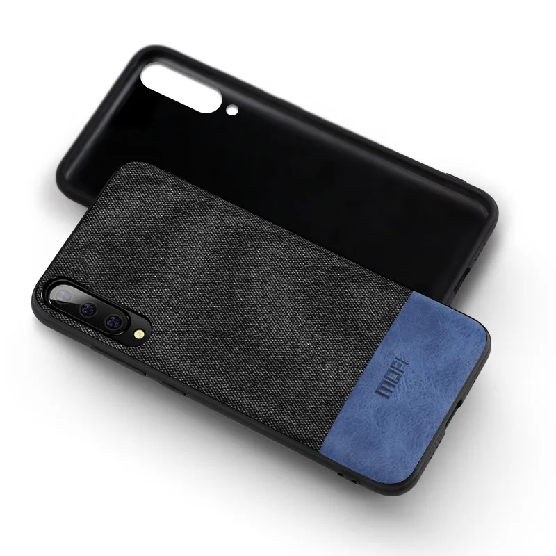 black with blue Чехол MOFI для samsung A50, чехол, противоударный чехол на заднюю панель, тканевый защитный силиконовый чехол s capas для Galaxy A30 A70, чехол - Цвет: black with blue