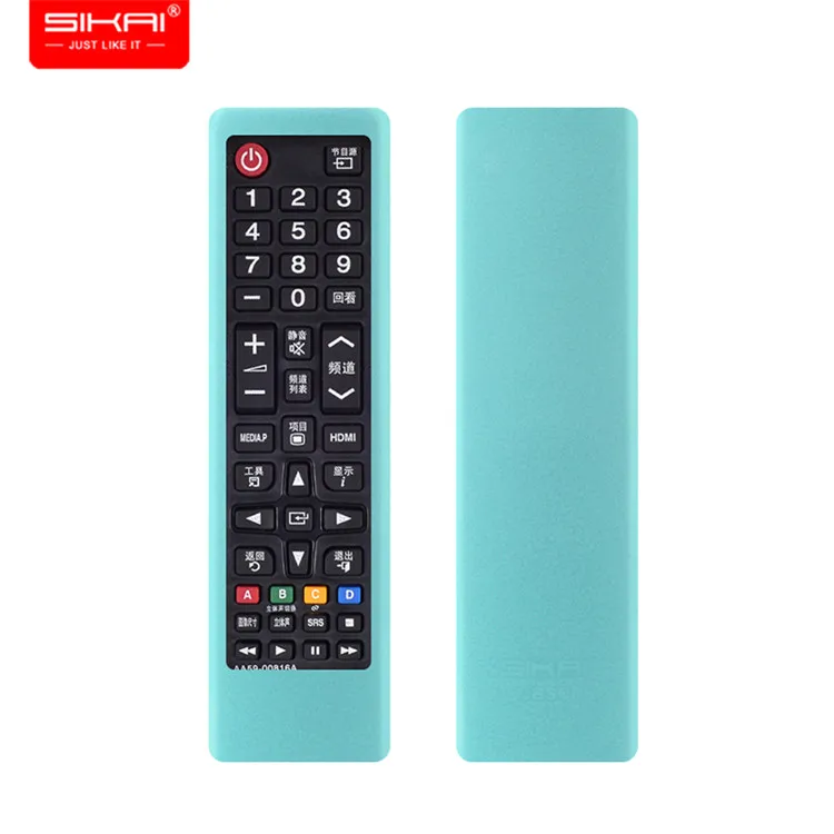 fluorescent blue Чехол SIKAI для samsung tv, защитный чехол для samsung tv AA59-00816A 00813A 00611A 752A, чехол для пульта дистанционного управления для samsung - Цвет: fluorescent blue