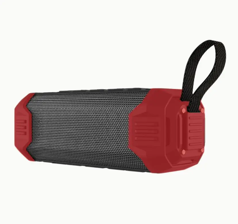 Красный NewRixing Мини Bluetooth динамик Портативный беспроводной стерео звуковая система 3D музыка объемный динамик Поддержка Bluetooth, TF AUX USB - Цвет: Красный