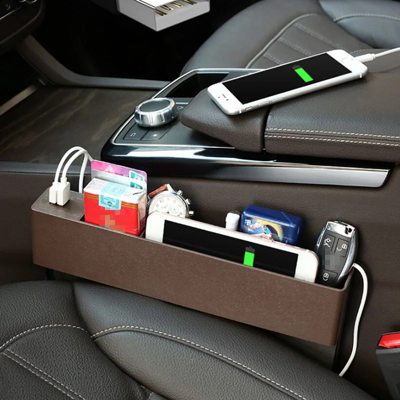 Универсальный автомобильный ящик для хранения с щелочками сиденья авто консоль