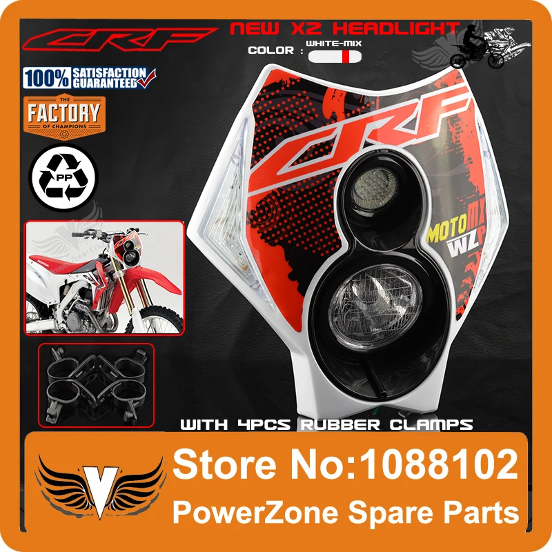Фара Powerzone Trail Tech для мотокросса Supermoto X2 уличная фара Fighter CR CRF 250 450 250R 450R|motocross
