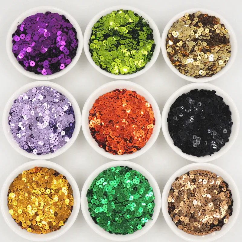 1000Pcs/Lot 4mm Round Sequin PVC Loose Sequins Crafts Paillettes Wedding Sewing Handcraft Decoration DIY Lentejuela Accessories