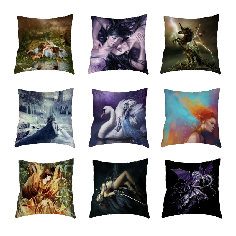 

Персонализированная наволочка в современном стиле с длинными волосами для девушек и девушек с белым летучая мышь наволочка персиковая кож...