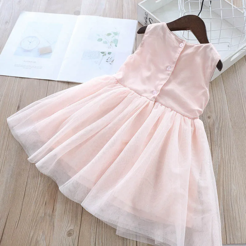 Cute Girls Kids Sequin Tulle Western New Fashion Clothes Princess Party Summer Spring Candy Pink Blue Color Dresses | Детская одежда и
