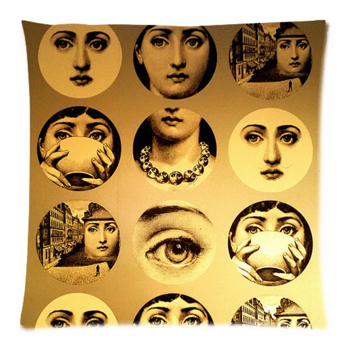 Rosenthal Piero fornasetti работы квадратные напильники со 18X18 дюймов декоративное покрывало для дивана наволочка для дома из хлопка на воздушной подушке cojines чехлы - Цвет: 4