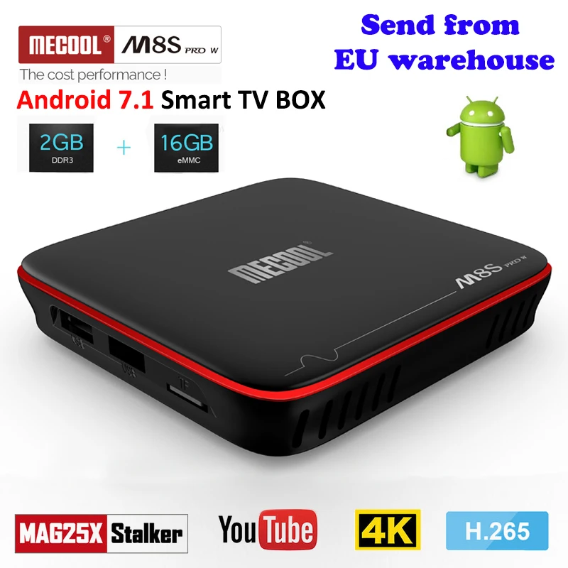 Mecool M8S PRO W Smart Android tv Box Android 7,1 2,4G Wifi 4K 2GB 16GB Amlogic S905W cpu телеприставка